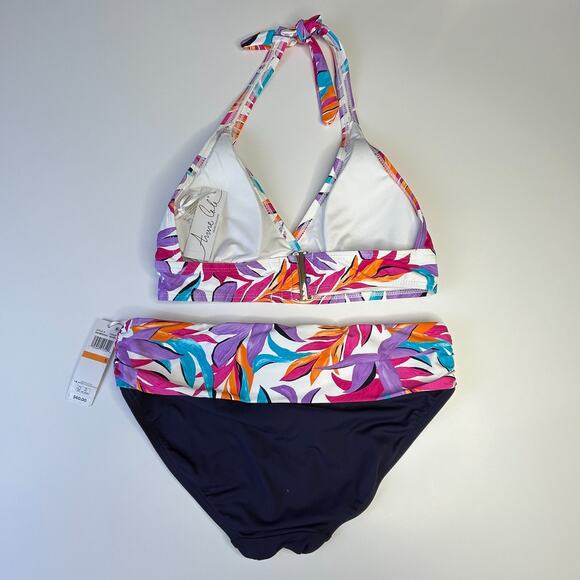 Anne Cole Two Piece Marilyn Printed Halter Bikini Top & Bottom Juniors Small NWT - Picture 2 of 11